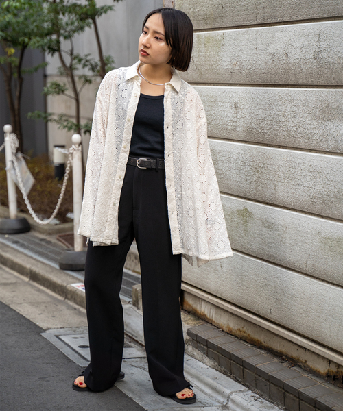 JOINT WORKS(ジョイントワークス)の「JW-EMBROIDERY レギュラーシャツ(シャツ/ブラウス・メンズ・ホワイト/ネイビー/カーキ・MEDIUM/LARGE)」の6枚目の写真