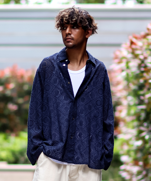 JOINT WORKS(ジョイントワークス)の「JW-EMBROIDERY レギュラーシャツ(シャツ/ブラウス・メンズ・ホワイト/ネイビー/カーキ・MEDIUM/LARGE)」の8枚目の写真