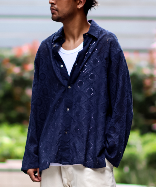 JOINT WORKS(ジョイントワークス)の「JW-EMBROIDERY レギュラーシャツ(シャツ/ブラウス・メンズ・ホワイト/ネイビー/カーキ・MEDIUM/LARGE)」の9枚目の写真