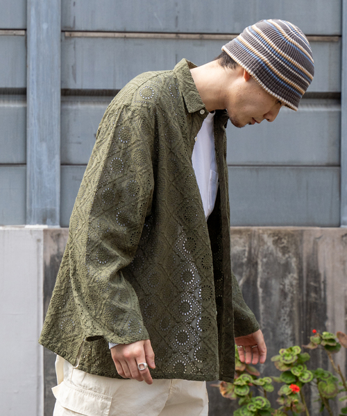 JOINT WORKS(ジョイントワークス)の「JW-EMBROIDERY レギュラーシャツ(シャツ/ブラウス・メンズ・ホワイト/ネイビー/カーキ・MEDIUM/LARGE)」の11枚目の写真