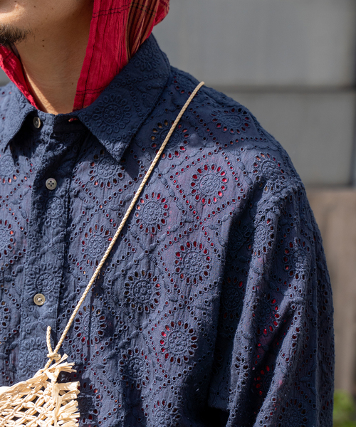 JOINT WORKS(ジョイントワークス)の「JW-EMBROIDERY レギュラーシャツ(シャツ/ブラウス・メンズ・ホワイト/ネイビー/カーキ・MEDIUM/LARGE)」の17枚目の写真