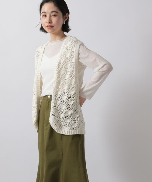 LOWRYS FARM（ローリーズファーム）の「マクラメベスト　275070（ベスト・レディース・オフホワイト/ブラック/グリーン/ブルー・FREE）」の11枚目の写真