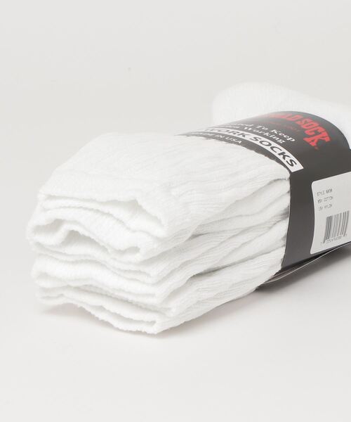 Railroad Sock(レイルロードソック)の「【RAILROAD SOCK】レイルロードソック WELT TOP CREW SOCKS(ソックス/靴下・メンズ・ホワイト/ブラック/グレー・ONESIZE)」の4枚目の写真