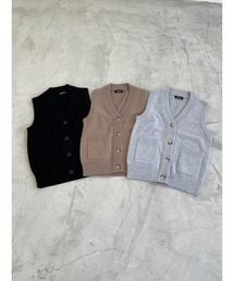 ENVYM | フロントボタンニットベスト(ベスト)