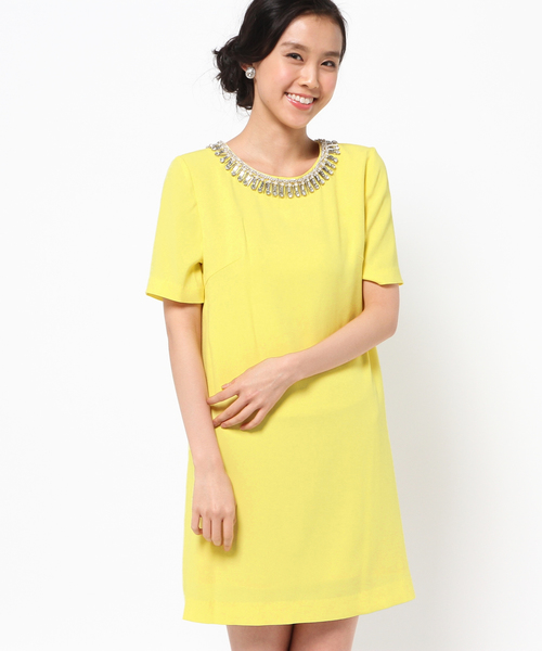 GRACE CONTINENTAL(グレースコンチネンタル)の「ビジュープリーツワンピース(ドレス・レディース・キナリ/イエロー/ピンク・36/38)」の18枚目の写真