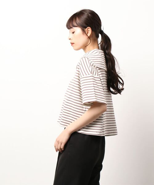 KOBE LETTUCE(コウベレタス)の「ワッフルボーダーセーラートップス(Tシャツ/カットソー・レディース・ブラック系その他2/ブラック系その他/ピンク系その他/ブラウン系その他・FREE)」の6枚目の写真