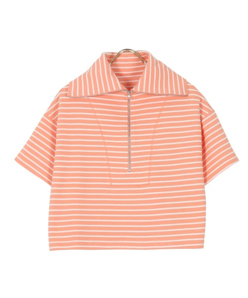 KOBE LETTUCE(コウベレタス)の「ワッフルボーダーセーラートップス(Tシャツ/カットソー・レディース・ブラック系その他2/ブラック系その他/ピンク系その他/ブラウン系その他・FREE)」の1枚目の写真