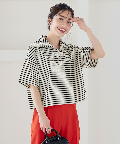 KOBE LETTUCE(コウベレタス)の「ワッフルボーダーセーラートップス(Tシャツ/カットソー・レディース・ブラック系その他2/ブラック系その他/ピンク系その他/ブラウン系その他・FREE)」の12枚目の写真