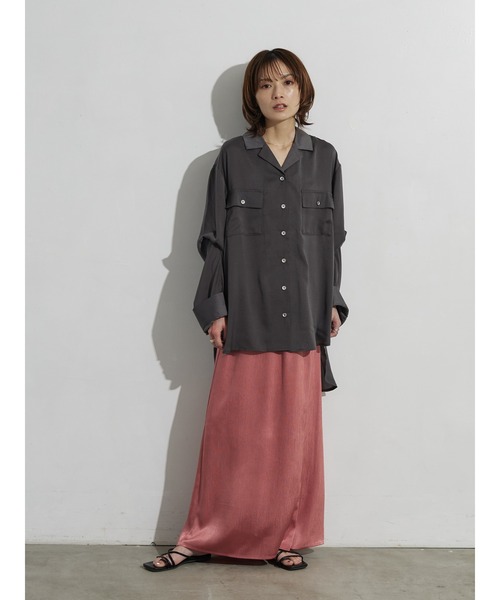 rem closet(レムクローゼット)の「2wayスリーブシャツ(シャツ/ブラウス・レディース・ダークグレー/アイボリー・FREE)」の17枚目の写真