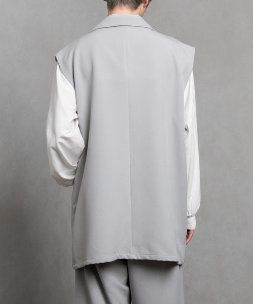 Adoon plain（アドーンプレーン）の「【Adoon plain】テーラードジレ（セットアップ着用可）（ベスト・メンズ・ブラック/グレー・MEDIUM/LARGE）」の21枚目の写真