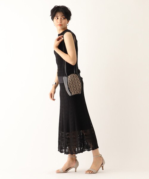 OPAQUE.CLIP（オペークドットクリップ）の「◆フラワーベースミニショルダーバッグ（ショルダーバッグ・レディース・ブラック/ダークブラウン・00）」の9枚目の写真