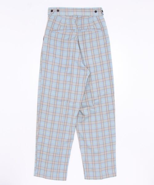 TINA：JOJUN（ティーナジョジュン）の「チェック柄 ルーズテーパードパンツ TINA：JOJUN（スラックス・レディース・サックスブルー/オレンジ・S/M）」の15枚目の写真