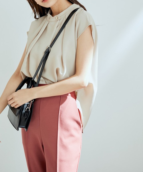 【WEB限定】【SET】フレンチスリーブタックブラウス＆フレアーパンツセット【sustainable】