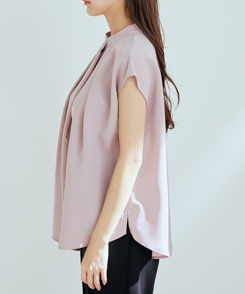 vis-`a-vis(ビサビ)の「【WEB限定】【SET】フレンチスリーブタックブラウス&フレアーパンツセット【sustainable】(シャツ/ブラウス・レディース・ピンク/ホワイト系その他/ベージュ系その他・S/M)」の21枚目の写真