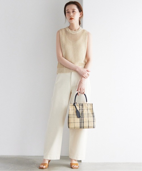 SLOBE IENA(スローブイエナ)の「《WEB限定/追加2》LE DENIMバギーパンツ(デニムパンツ・レディース・ブルー系その他/ナチュラル/ネイビー・40/38/36/34)」の4枚目の写真