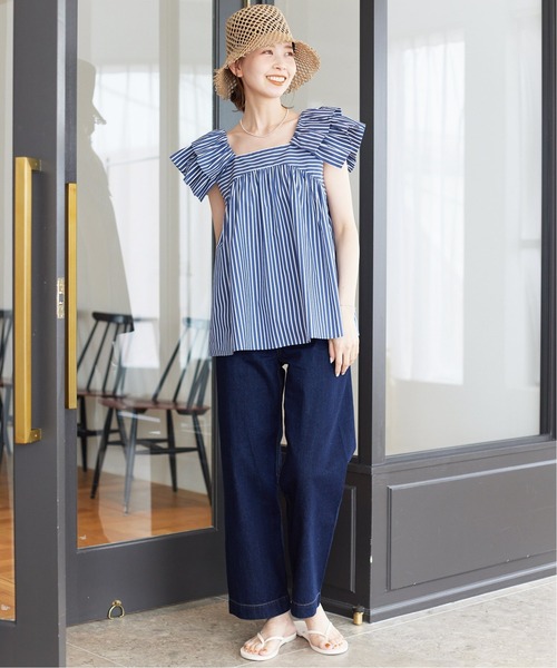 SLOBE IENA(スローブイエナ)の「《WEB限定/追加2》LE DENIMバギーパンツ(デニムパンツ・レディース・ブルー系その他/ナチュラル/ネイビー・40/38/36/34)」の14枚目の写真