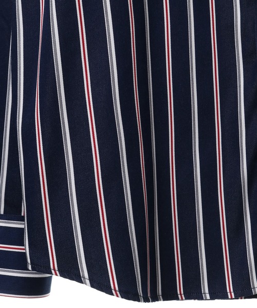 CROWDED CLOSET（クラウデッドクローゼット）の「サテン トリコストライプシャツ（シャツ/ブラウス・メンズ・ダークネイビー・01/02/03/04）」の9枚目の写真
