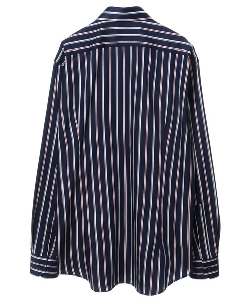 CROWDED CLOSET（クラウデッドクローゼット）の「サテン トリコストライプシャツ（シャツ/ブラウス・メンズ・ダークネイビー・01/02/03/04）」の7枚目の写真