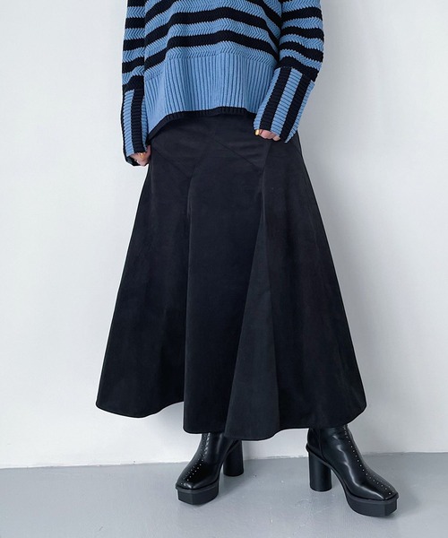 PAGEBOY（ページボーイ）の「スマートベロアエスカルゴスカート（スカート・レディース・ブラック/オフホワイト/エメラルド・FREE）」の9枚目の写真