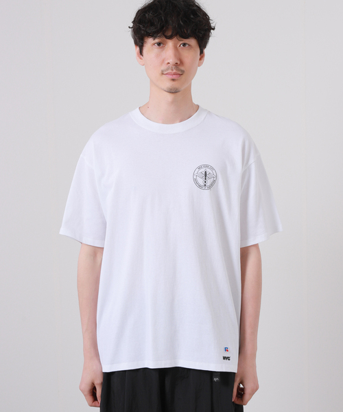 Russell Athletic（ラッセルアスレティック）の「【Russell Athletic/ラッセル アスレティック】NYC クルーネック Tシャツ（Tシャツ/カットソー・メンズ・ホワイト系その他/ホワイト/ベージュ/グレー・LARGE/X-LARGE/MEDIUM）」の10枚目の写真
