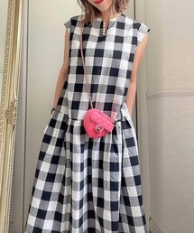 M y u（ミュー）の「ブロックチェック ワンピース（ワンピース