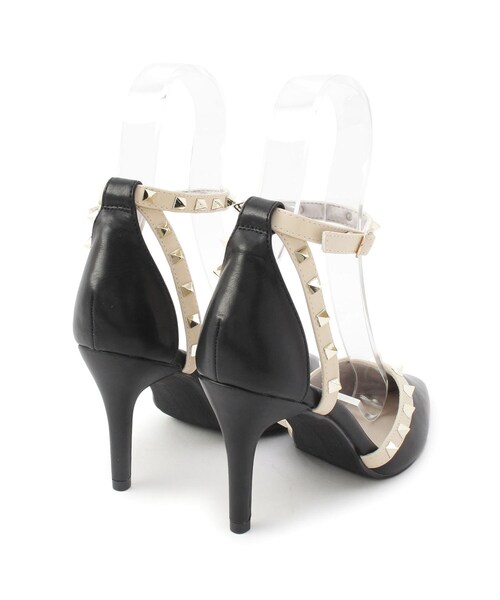 ESPERANZA（エスペランサ）の「◆スタッズアンクルストラップヒールパンプス（パンプス・レディース・ブラック/アイボリー/ピンクベージュ・21.5cm/22.0cm/22.5cm/23.5cm/24.5cm/23.0cm/24.0cm/25.0cm）」の8枚目の写真