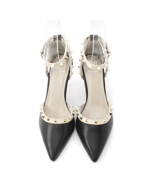 ESPERANZA（エスペランサ）の「◆スタッズアンクルストラップヒールパンプス（パンプス・レディース・ブラック/アイボリー/ピンクベージュ・21.5cm/22.0cm/22.5cm/23.5cm/24.5cm/23.0cm/24.0cm/25.0cm）」の6枚目の写真