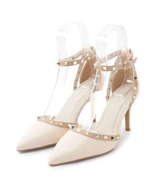 ESPERANZA（エスペランサ）の「◆スタッズアンクルストラップヒールパンプス（パンプス・レディース・ブラック/アイボリー/ピンクベージュ・21.5cm/22.0cm/22.5cm/23.5cm/24.5cm/23.0cm/24.0cm/25.0cm）」の9枚目の写真