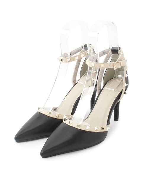 ESPERANZA（エスペランサ）の「◆スタッズアンクルストラップヒールパンプス（パンプス・レディース・ブラック/アイボリー/ピンクベージュ・21.5cm/22.0cm/22.5cm/23.5cm/24.5cm/23.0cm/24.0cm/25.0cm）」の10枚目の写真