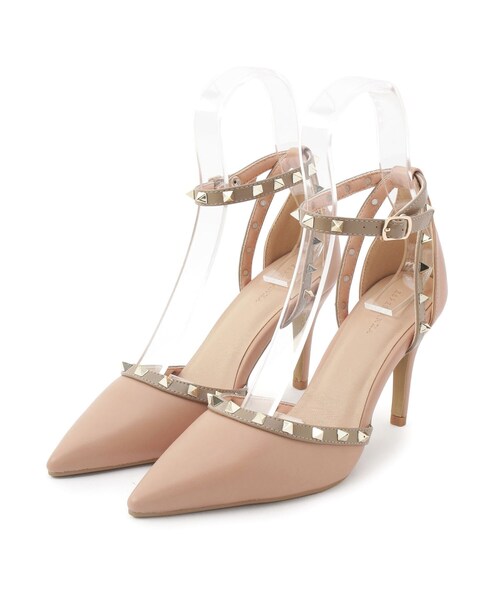 ESPERANZA（エスペランサ）の「◆スタッズアンクルストラップヒールパンプス（パンプス・レディース・ブラック/アイボリー/ピンクベージュ・21.5cm/22.0cm/22.5cm/23.5cm/24.5cm/23.0cm/24.0cm/25.0cm）」の11枚目の写真