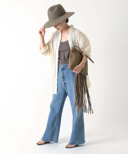 plage（プラージュ）の「light シャツ（シャツ/ブラウス・レディース・アイボリー/ブルー系その他・FREE）」の4枚目の写真