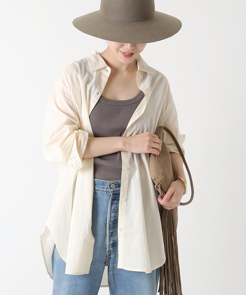 plage（プラージュ）の「light シャツ（シャツ/ブラウス・レディース・アイボリー/ブルー系その他・FREE）」の6枚目の写真