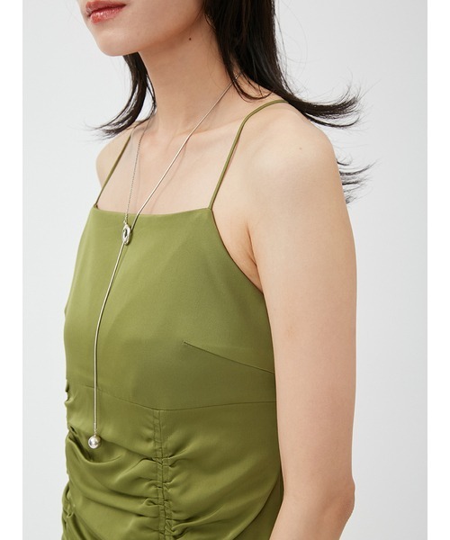 FRAY I.D（フレイアイディー）の「ドレープサテンキャミワンピース