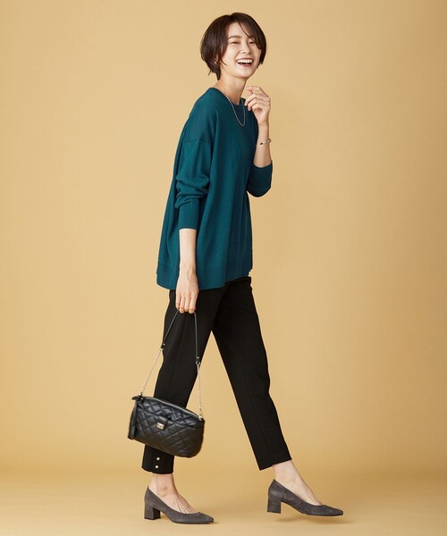 J.PRESS(ジェイプレス)の「【洗える】DRALON MERINO ニット(ニット/セーター・レディース・ライトグレー系/レッド系/ベージュ系/ピーコックグリーン系・T13)」の11枚目の写真