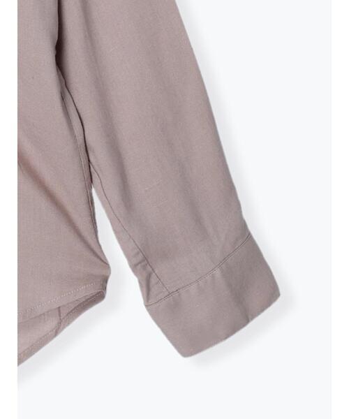 Te chichi TERRASSE（テチチテラス）の「リネン混バンドカラーオーバーシャツ（シャツ/ブラウス・レディース・ブラック/グリーン/モカ・ﾌﾘ-）」の12枚目の写真