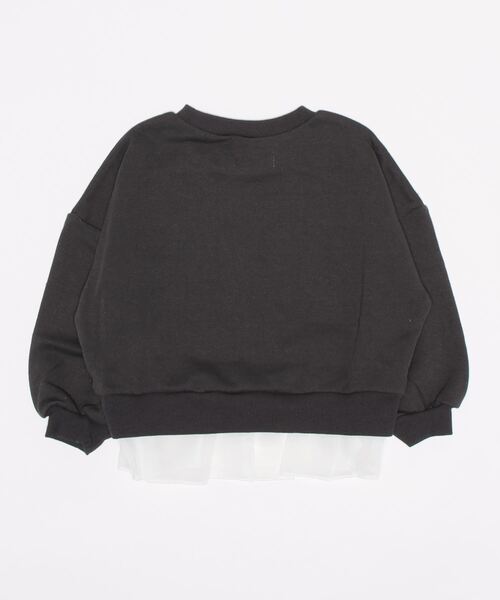 ikka(イッカ)の「【キッズ】裾シフォンレイヤード裏毛プルオーバー(100~160cm)(スウェット・キッズ・ベージュ/ダークグレー/イエロー・100/110/120/130/160/140/150)」の10枚目の写真