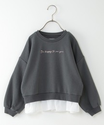 ikka（イッカ）の「【キッズ】裾シフォンレイヤード裏毛プルオーバー（100~160cm）（スウェット・キッズ）」