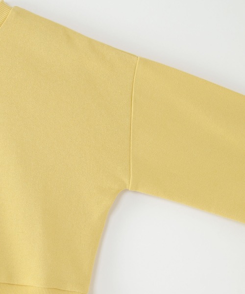 ikka(イッカ)の「【キッズ】裾シフォンレイヤード裏毛プルオーバー(100~160cm)(スウェット・キッズ・ベージュ/ダークグレー/イエロー・100/110/120/130/160/140/150)」の4枚目の写真