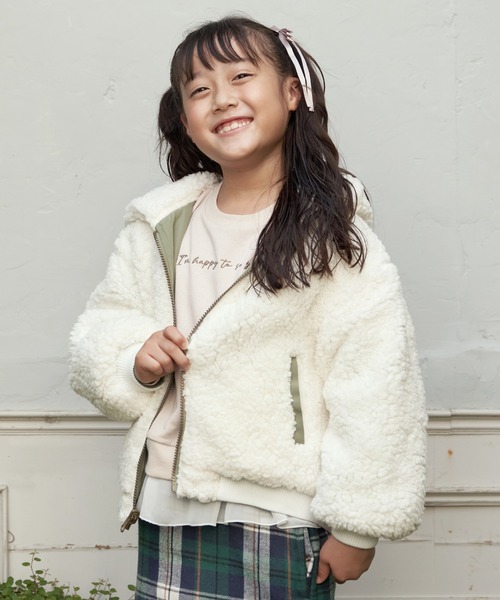 ikka(イッカ)の「【キッズ】裾シフォンレイヤード裏毛プルオーバー(100~160cm)(スウェット・キッズ・ベージュ/ダークグレー/イエロー・100/110/120/130/160/140/150)」の13枚目の写真