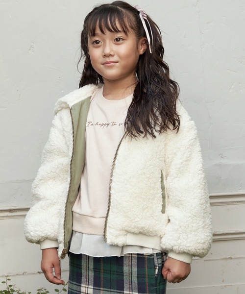ikka(イッカ)の「【キッズ】裾シフォンレイヤード裏毛プルオーバー(100~160cm)(スウェット・キッズ・ベージュ/ダークグレー/イエロー・100/110/120/130/160/140/150)」の17枚目の写真