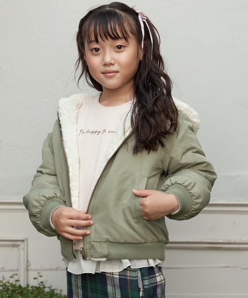 ikka(イッカ)の「【キッズ】裾シフォンレイヤード裏毛プルオーバー(100~160cm)(スウェット・キッズ・ベージュ/ダークグレー/イエロー・100/110/120/130/160/140/150)」の6枚目の写真