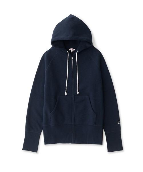DRESSTERIOR】デキシー吊裏毛ジップアップパーカ ネイビー 02
