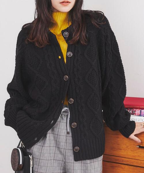 まりるさま専用コーエン　ケーブル縄編みカーディガン coen（コーエン）の「［洗える］ケーブル縄編みカーディガン
