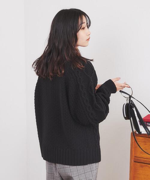 coen（コーエン）の「［洗える］ケーブル縄編みカーディガン