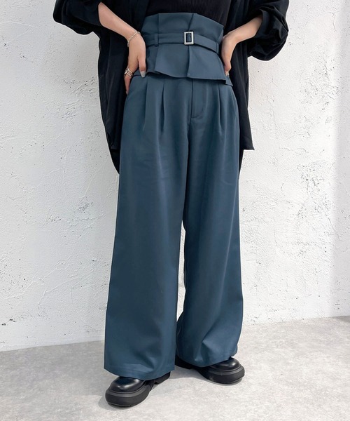 apres jour mignon(アプレジュールミニョン)の「別ベルト付きパンツ 【ZOZOTOWN限定アイテム】(その他パンツ・レディース・ブラック/ダークブルー/チャコールグレー・SMALL/MEDIUM/X-LARGE)」の3枚目の写真