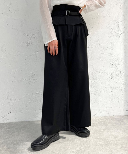 apres jour mignon(アプレジュールミニョン)の「別ベルト付きパンツ 【ZOZOTOWN限定アイテム】(その他パンツ・レディース・ブラック/ダークブルー/チャコールグレー・SMALL/MEDIUM/X-LARGE)」の4枚目の写真