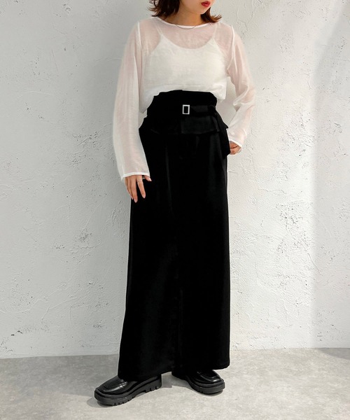 apres jour mignon(アプレジュールミニョン)の「別ベルト付きパンツ 【ZOZOTOWN限定アイテム】(その他パンツ・レディース・ブラック/ダークブルー/チャコールグレー・SMALL/MEDIUM/X-LARGE)」の7枚目の写真