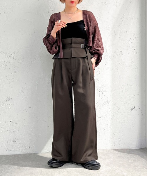 apres jour mignon(アプレジュールミニョン)の「別ベルト付きパンツ 【ZOZOTOWN限定アイテム】(その他パンツ・レディース・ブラック/ダークブルー/チャコールグレー・SMALL/MEDIUM/X-LARGE)」の12枚目の写真