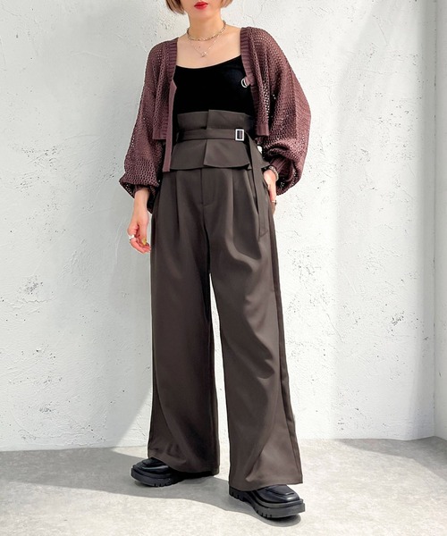 apres jour mignon(アプレジュールミニョン)の「別ベルト付きパンツ 【ZOZOTOWN限定アイテム】(その他パンツ・レディース・ブラック/ダークブルー/チャコールグレー・SMALL/MEDIUM/X-LARGE)」の13枚目の写真