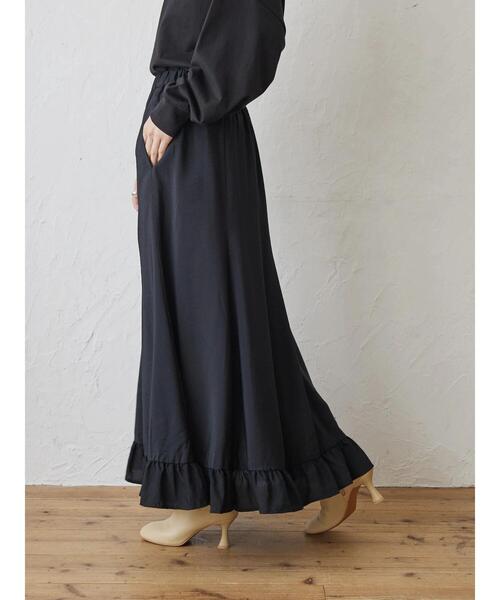 AMERICAN HOLIC（アメリカンホリック）の「裾フリルフレアスカート（スカート・レディース・ブラック/ブラウン/グリーン・L/M）」の16枚目の写真